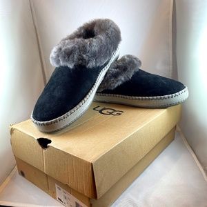 UGG Black and Gray Women's Moccasins